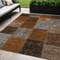 Edge Collections - 5' x 8' - Brown - Versatile Patchwork Area Rug for Indoor and Outdoor Use - 1 Piece
